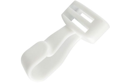 3/4" Wide White Plastic Lanyard Hook (5000 Pack)