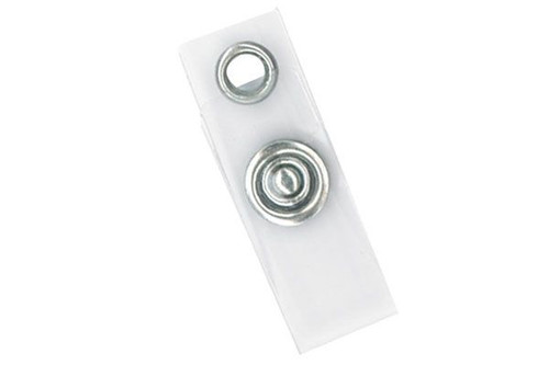 Clear Vinyl Strap Clip with 3 Metal and 1 Brass Piece 2.75" (100 Pack)