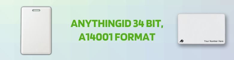 A14001 Compatible Prox Cards - AnythingID 34 BIT Format - ProxCards
