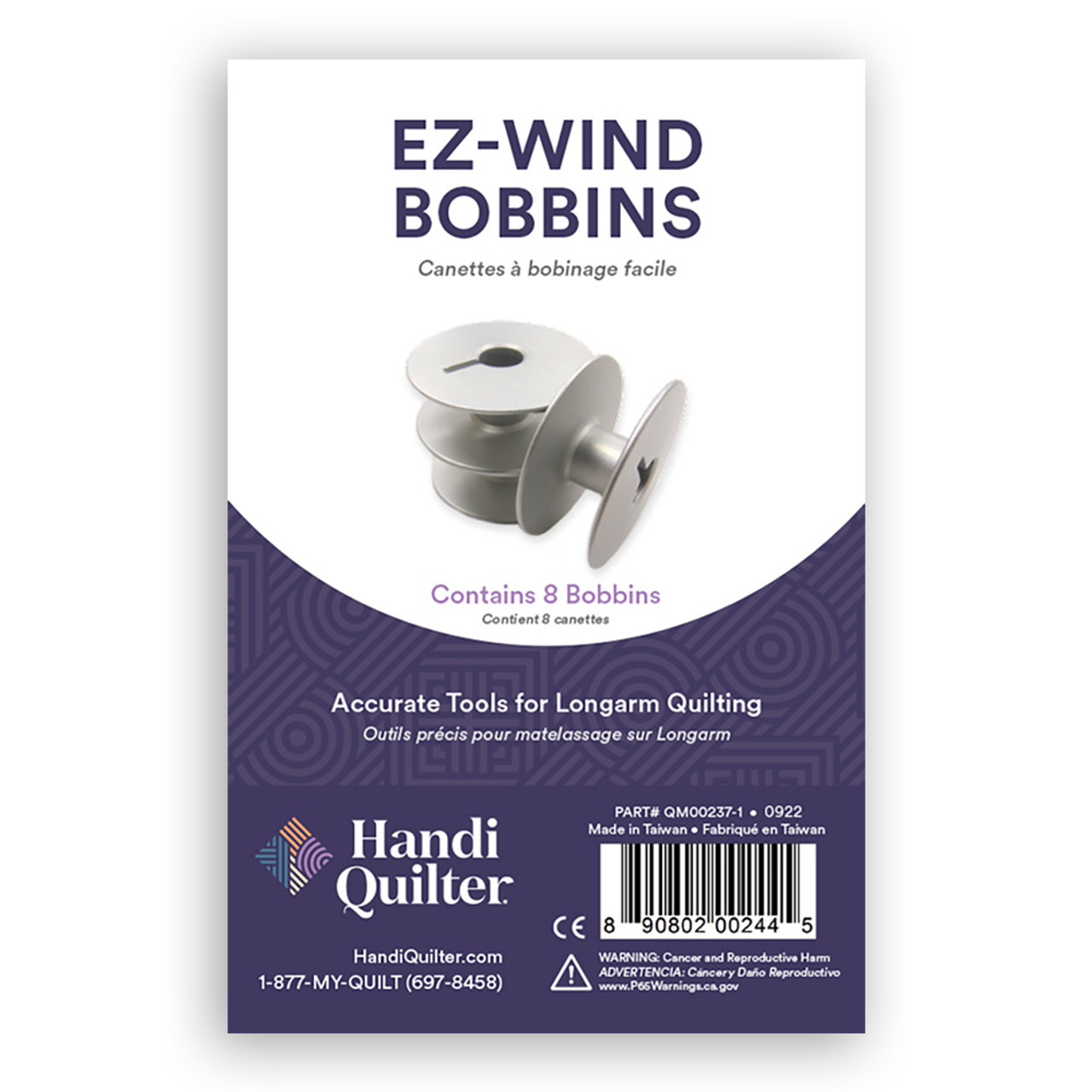 EZ Wind Bobbins M Size 8 Pk By Handi Quilter