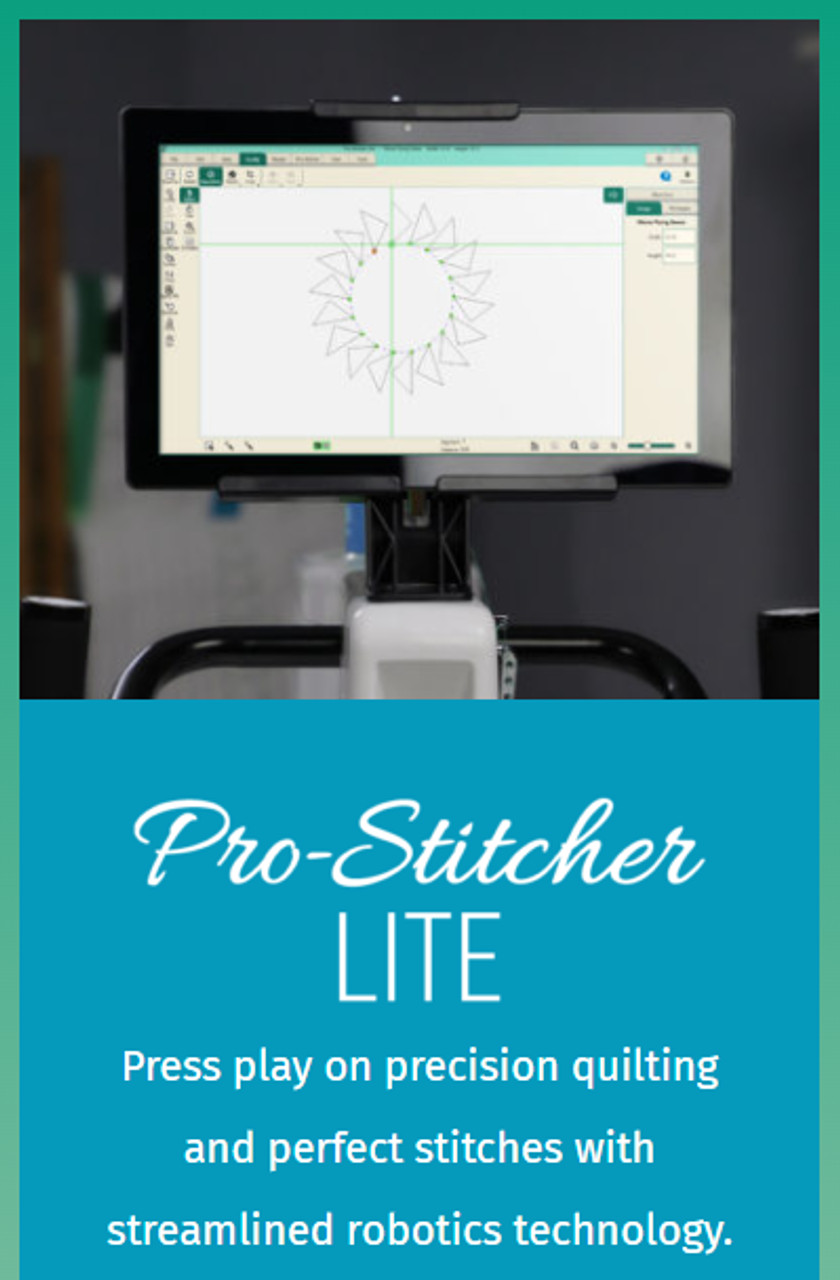 Moxie 15 with Pro-Stitcher Lite includes 8 foot Loft Frame OR 5 foot Little Foot Frame.  **Note MSRP pricing!** Please contact us for YOUR price!