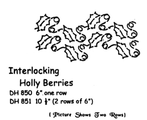 Holly Berries 2 Rows in 10.5"