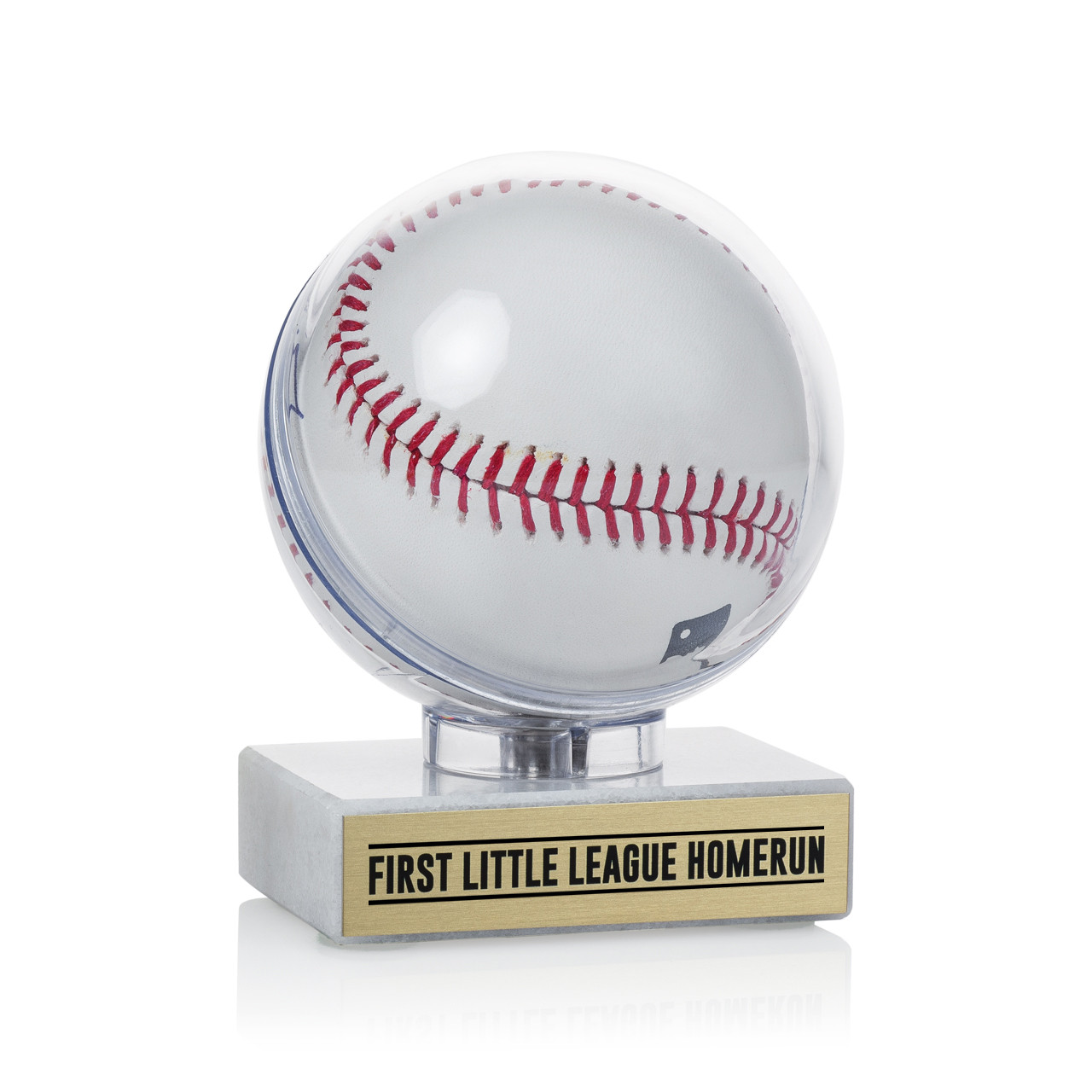 Baseball Holder Trophy with protective globe  Includes Engraving 