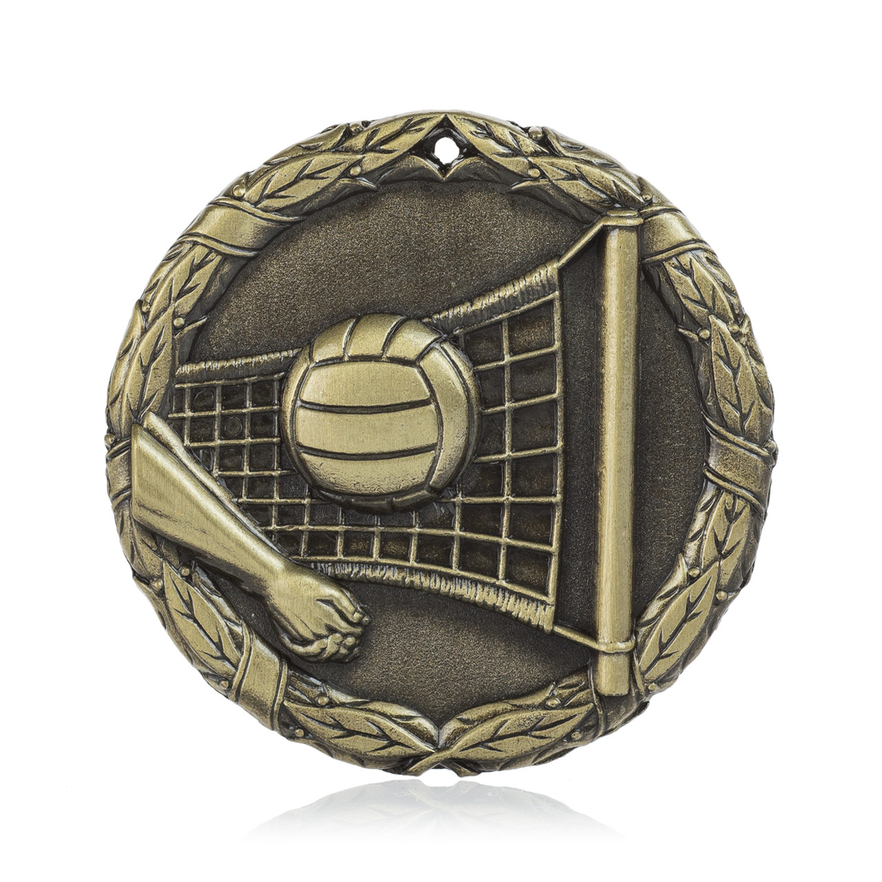 Volleyball Medal Award, School Team Sports, 2, full color, w/ engraving,  ribbon