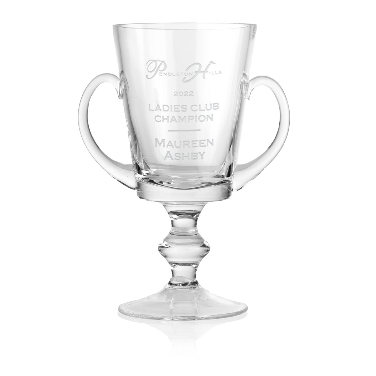 Crystalline Trophy Cup with Handles - Trophy Awards Manufacturing