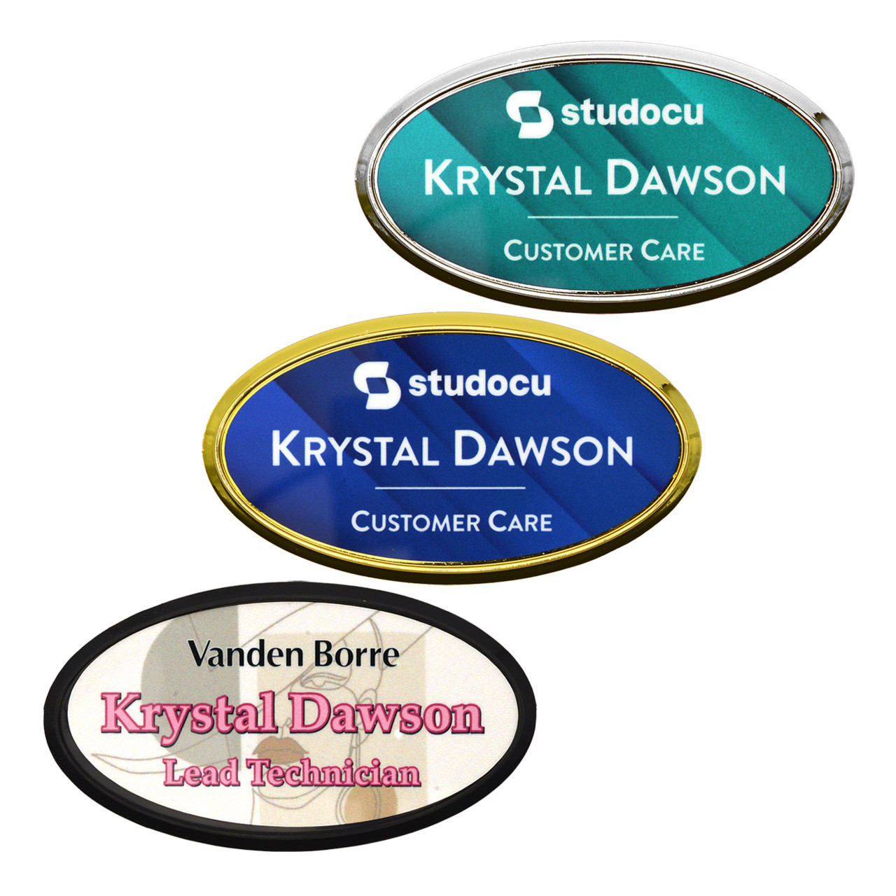 Ultra-Color Metal Name Tags - Trophy Awards Manufacturing