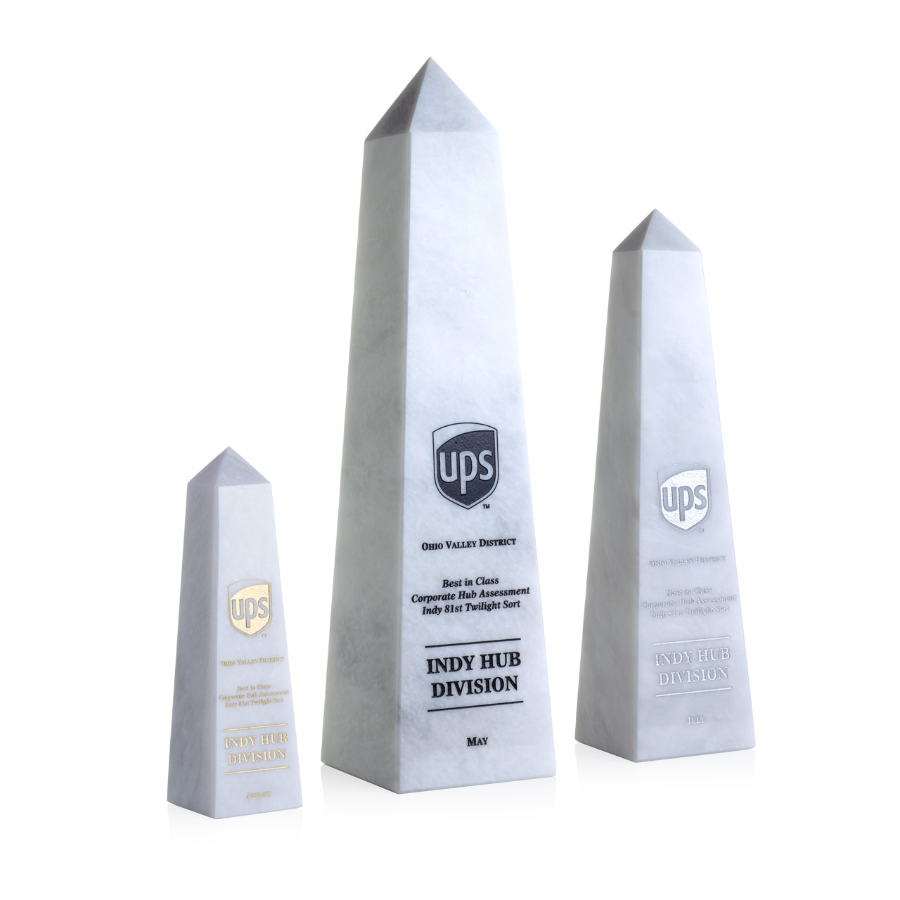 White Marble Obelisk Award Trophy Awards Manufacturing
