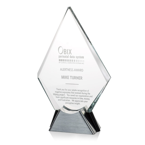 Platinum Diamond Onyx Accent Award
