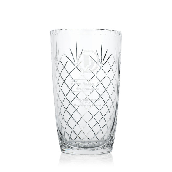 Hospitality Crystal Award Vase