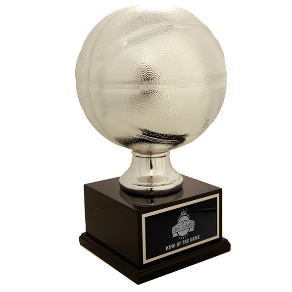 Basketball Replica Sport Ball Award - Silver