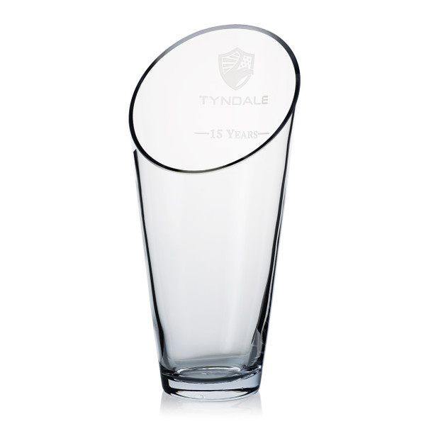 Elliptical Crystal Award Vase Trophy Awards Mfg Inc