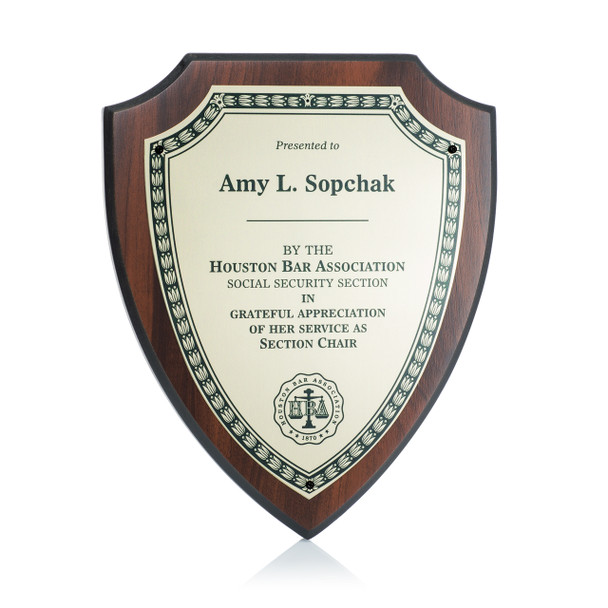 Shield Award Plaque