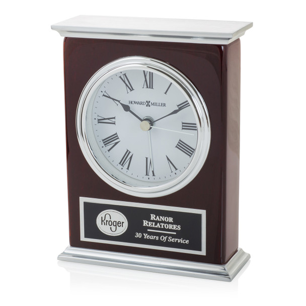 Silver Laurel Clock