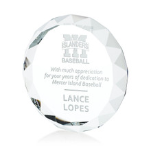 Optical Crystal Round Paperweight