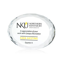 Optical Crystal Oval Paperweight