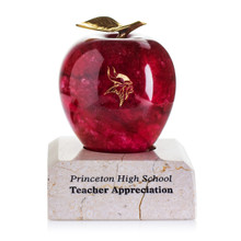 Marble Apple on Botticino Base