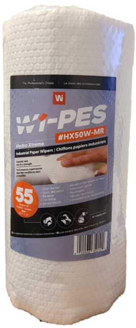 HYDRO XTREME - WHITE, 10.2"x13", MINI ROLL (55/12ROLLS)  54GSM