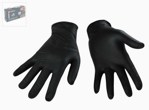 Nitrile Glove 4 mil Black Disposable 