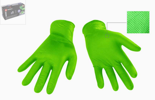 Nitrile Textured  Glove 6 mil Green Diamond 