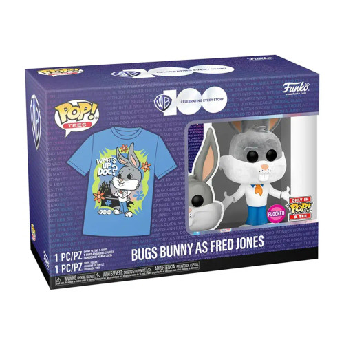 Funko Pop! Tees Warner Bros 100th Anniversary Bugs Bunny As Fred Jones With T-Shirt