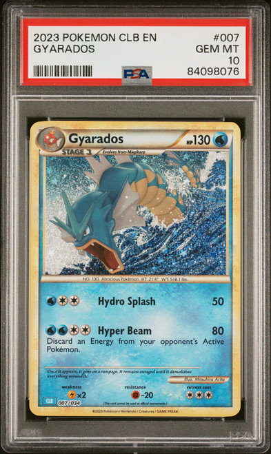 2023 Pokemon Clb-Trading Card Game Classic Blastoise & Suicune Ex Deck 007 Gyarados PSA 10