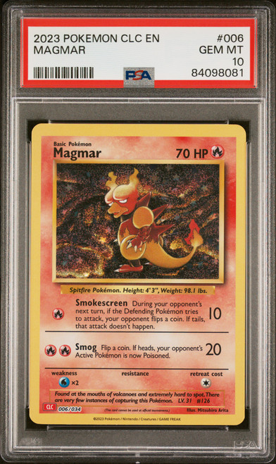 2023 Pokemon Clc-Trading Card Game Classic Charizard & Ho-Oh Ex Deck 006 Magmar PSA 10