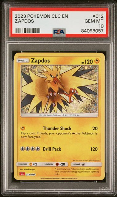 2023 Pokemon Clc-Trading Card Game Classic Charizard & Ho-Oh Ex Deck 012 Zapdos PSA 10