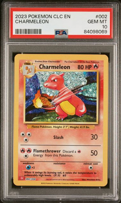 2023 Pokemon Clc-Trading Card Game Classic Charizard & Ho-Oh Ex Deck 002 Charmeleon PSA 10