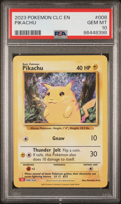 2023 Pokemon Clc-Trading Card Game Classic Charizard & Ho-Oh Ex Deck 008 Pikachu PSA 10