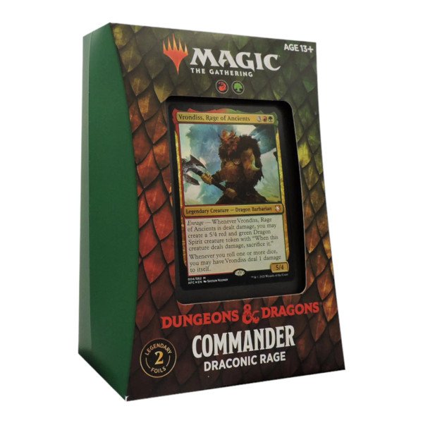 Magic the Gathering Dungeons & Dragons Adventures In The Forgotten Realms Dragonic Rage Commander Deck