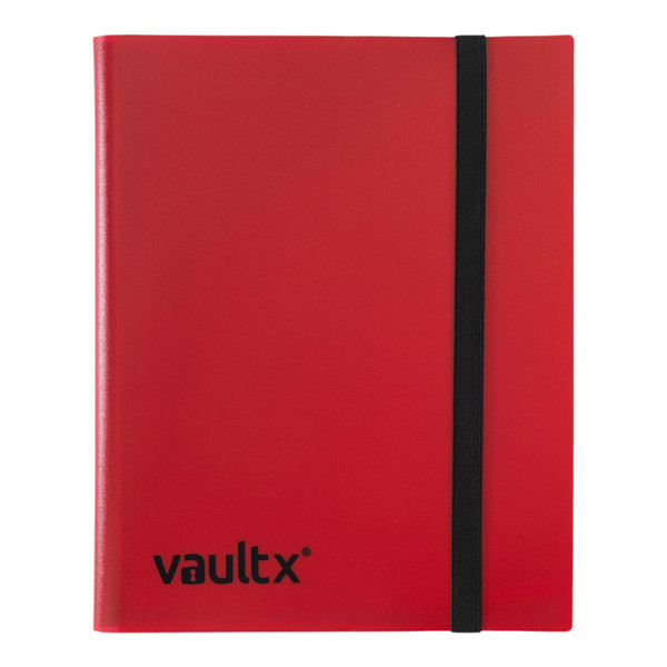 Vault X 9-Pocket Strap Red Binder