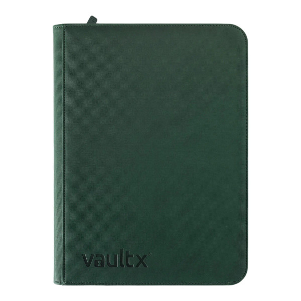Vault X 9-Pocket Exo-Tec Green Zip Binder