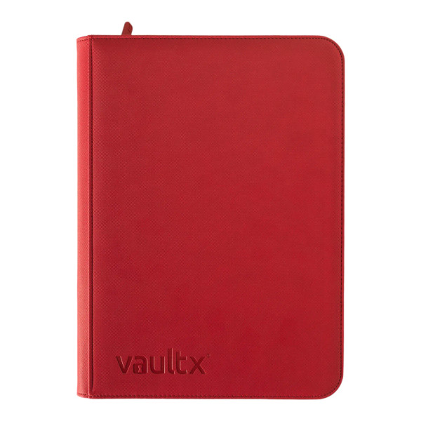 Vault X 9-Pocket Exo-Tec Red Zip Binder