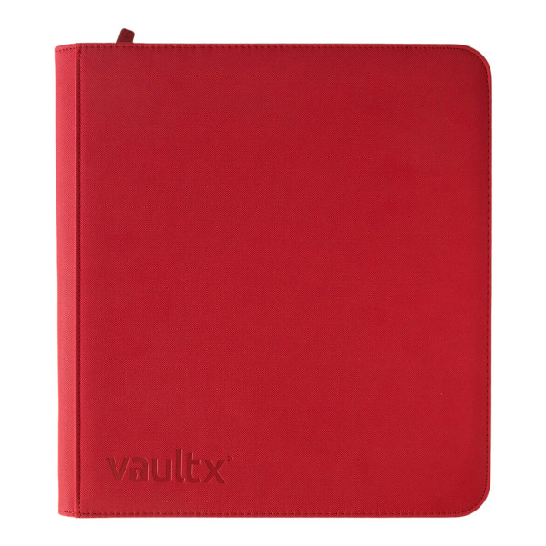 Vault X 12-Pocket Exo-Tec Red Zip Binder