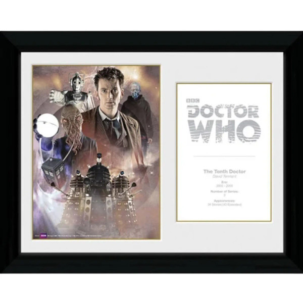 Doctor Who 10th Doctor David Tennant Framed Collector Print 30 X 40