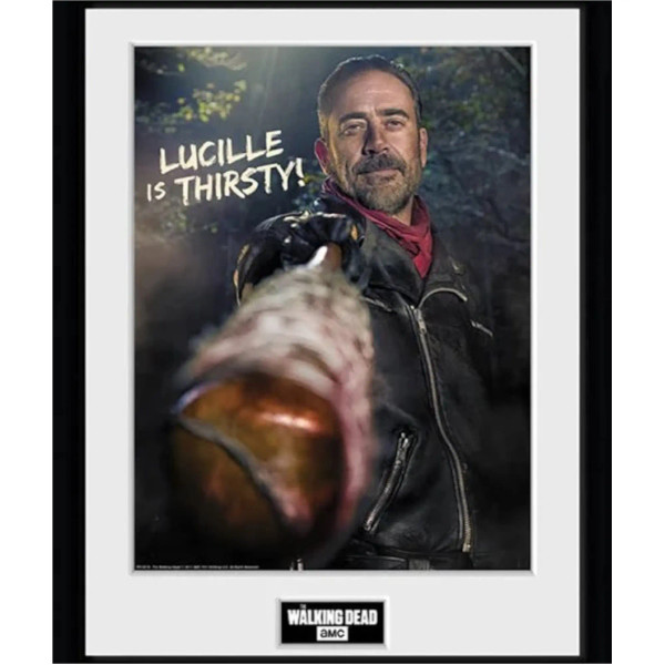The Walking Dead Negan Thirsty Framed Collector Print 30 X 40