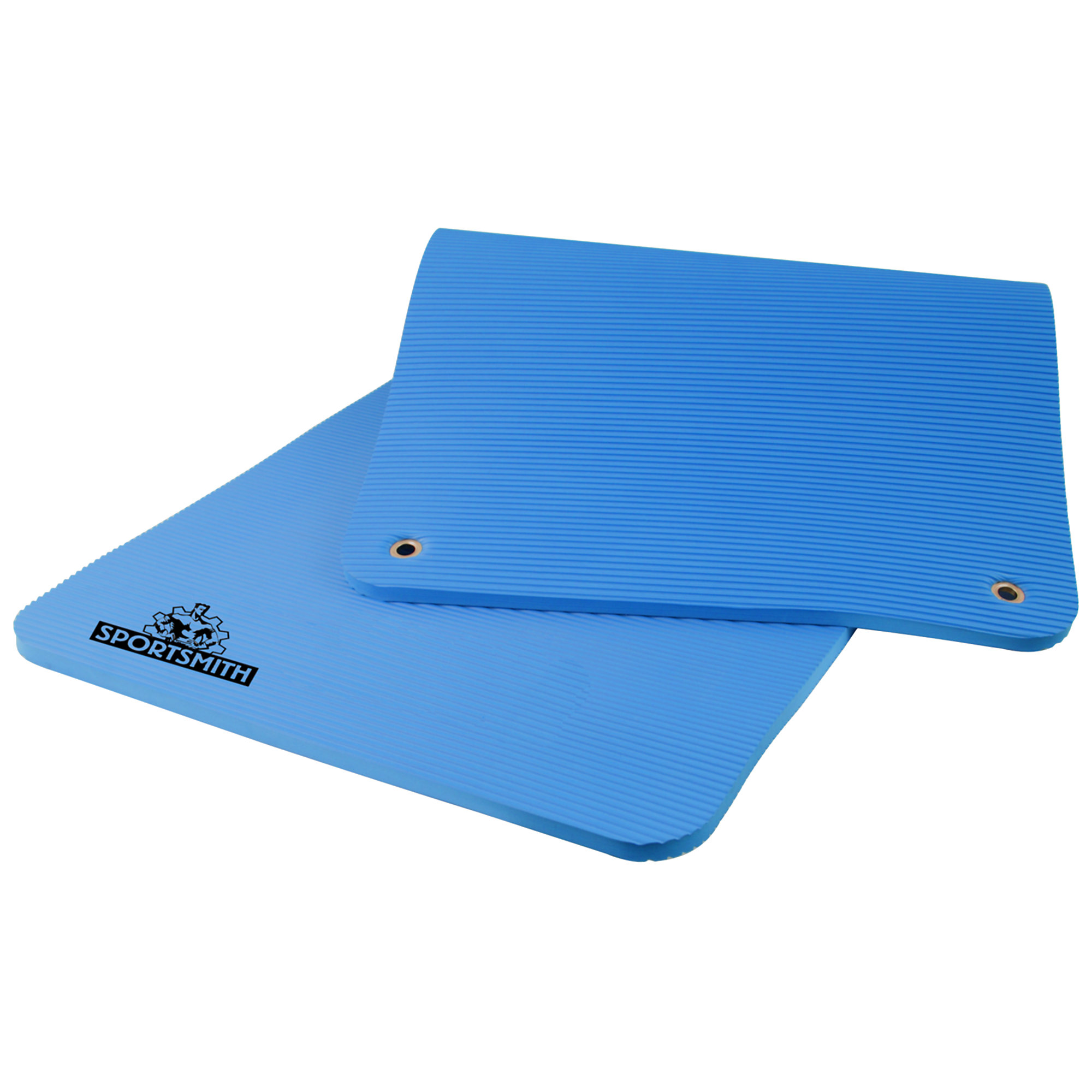 Aerobic Exercise Mat with Holes, 56" X 23" X 3/4", Blue