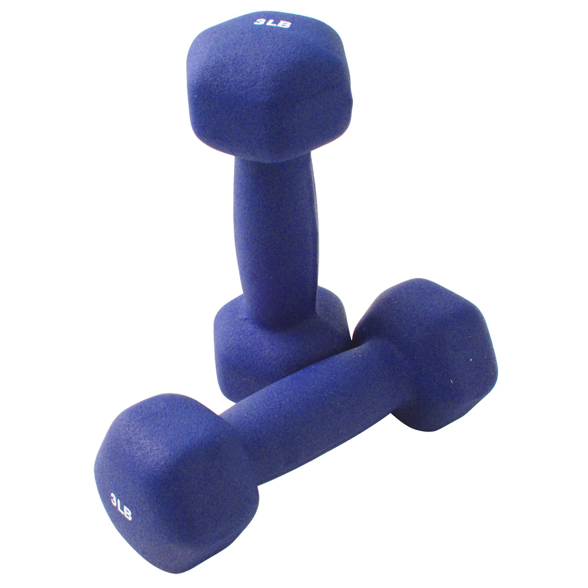 Dumbbell, Neoprene, 3Lb Pair, with Ergo Handles