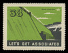 Associated Oil Company Poster Stamps of 1938-9 - # 38 Grand Coulee Dam