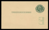 U.S. Scott # UY 14d/UPSS #MR23-1a, 1952 2c on 1c Washington (Green) - Mint Message-Reply Card - FOLDED (See Warranty)