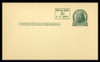 U.S. Scott # UX  41, 1952 2c on 1c Thomas Jefferson (UX27), green on buff, press-printed surcharge - Mint Postal Card