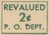 USA Scott # UX  42a/UPSS #S59b-H2N, 1952 2c on 1c Abraham Lincoln (UX28), green on buff, Head 2 NOTCH, offset press-printed surcharge - Mint Postal Card (See Warranty)