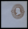 USA Scott # U 192, 1874-86 10c Jefferson, Scott Die 51, brown on blue - Mint Full Corner