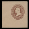 USA Scott # U 268, 1884 2c Washington, Scott Die U62 (retouched), brown on fawn - Mint Full Corner