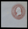 USA Scott # U 280, 1884-6 2c Washington, Scott Die U67, brown on blue - Mint Full Corner