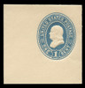 USA Scott # U 294, 1887-94 1c Franklin, Scott Die U69, blue on white - Mint Full Corner