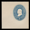 USA Scott # U 294SP, 1887-94 1c Franklin, "Spur Die" (UPSS Die 84), blue on white - Mint Full Corner (See Warranty)