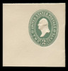 USA Scott # U 311, 1887-94 2c Washington, Scott Die U71, green on white - Mint Full Corner