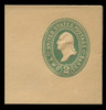 USA Scott # U 315, 1887-94 2c Washington, Scott Die U71, green on manila - Mint Full Corner