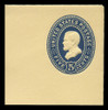 USA Scott # U 331, 1887-94 5c Grant, Scott Die U74, blue on amber - Mint Full Corner